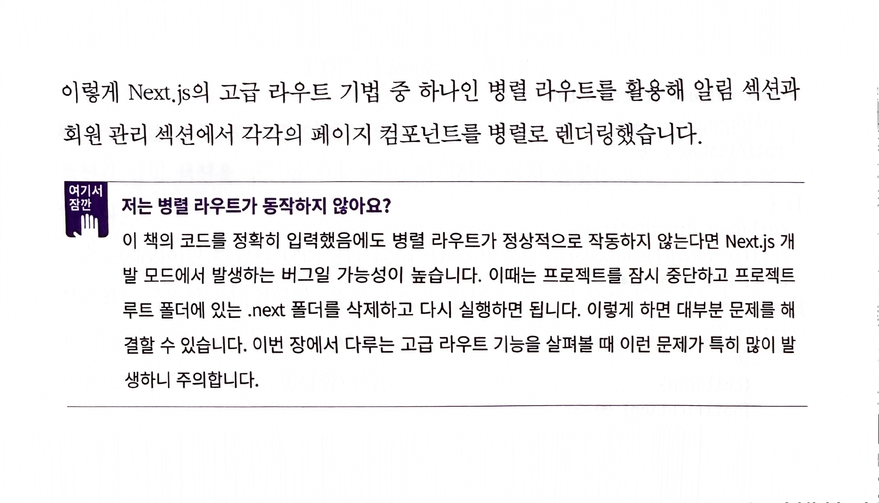 병렬 라우트에 대한 설명